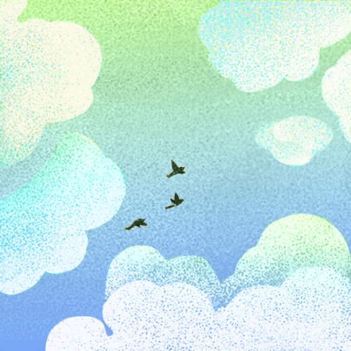 Colorful animation about sky