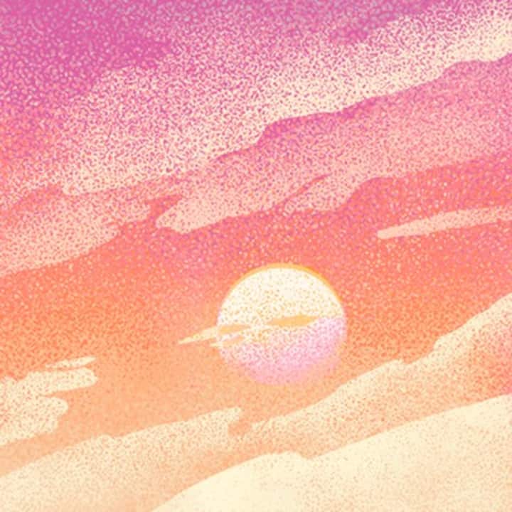 Colorful animation about sky